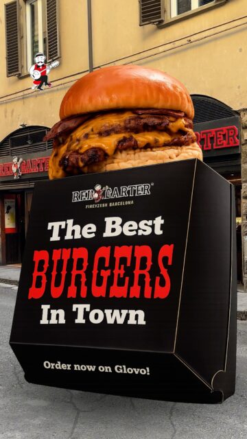 Previsioni meteo di oggi: 🌦️
Pioggia di giganteschi Smash Burger in arrivo al Red Garter. 🍔🔥
Se non puoi passare, te lo porta Glovo. 🛵

Today's forecast: 🌦️
A shower of giant Smash Burgers is heading to Red Garter. 🍔🔥
Can't make it? Glovo will bring it to you. 🛵